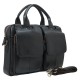 Кожаная черная мужская сумка портфель M8002A