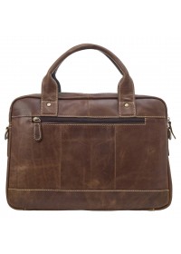 Кожаная коричневая мужская сумка портфель M8002С