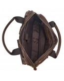 Фотография Кожаная коричневая мужская сумка портфель M8002С