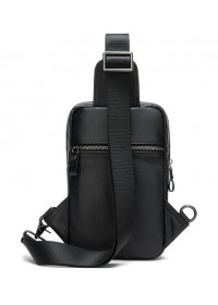 Мужская черный рюкзак на плечо - слинг M8037A