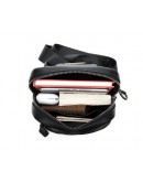 Фотография Мужская черный рюкзак на плечо - слинг M8037A