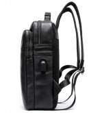 Фотография Кожаный мужской черный рюкзак M8388A