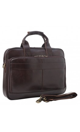 Коричневый мужской портфель кожаная сумка для ноутбука M8841C