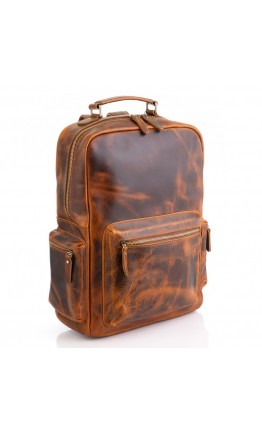 Винтажный вместительный кожаный рюкзак M8873Q