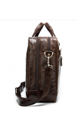 Мужской кожаный вместительный портфель - сумка M8911C