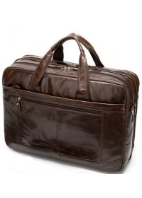 Мужской кожаный вместительный портфель - сумка M8911C