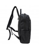 Фотография Кожаный мужской черный рюкзак M9196A
