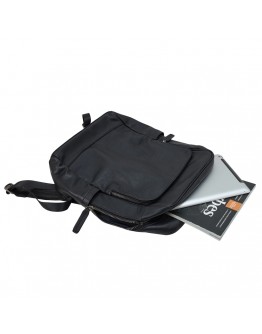 Кожаный мужской черный рюкзак M9196A