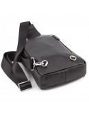 Фотография Черный кожаный рюкзак слинг Marco Coverna MD 6636 black