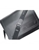Фотография Удобная горизонтальная черная кожаная сумка А4 VATTO MK106 F8KAZ1