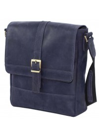 Мужская кожаная сумка синяя винтажная VATTO MK17 KR600