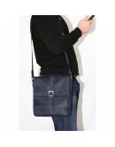 Фотография Мужская кожаная сумка синяя винтажная VATTO MK17 KR600