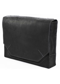 Удобная винтажная черная кожаная сумка А4 VATTO MK21 KR670