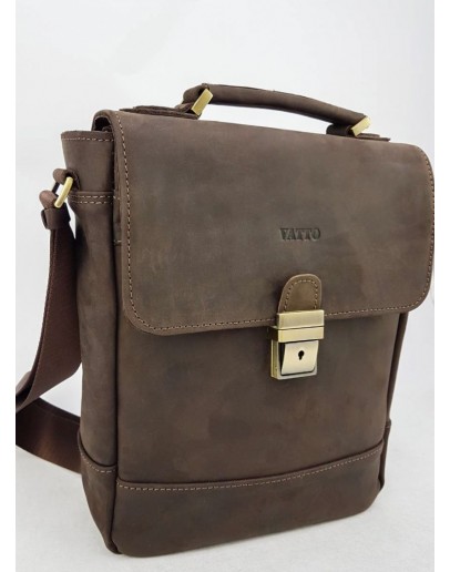 Фотография Коричневая мужская винтажная кожаная сумка - барсетка VATTO MK28.2 KR450
