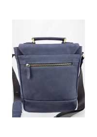 Синяя мужская винтажная кожаная сумка - барсетка VATTO MK28.2 KR600