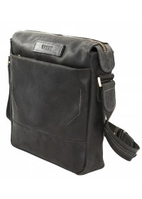 Черный мужской винтажный кожаный мессенджер VATTO MK33.21 KR670