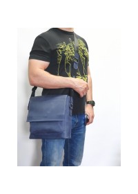 Мужская большая синяя сумка на плечо VATTO MK6.5 KR600