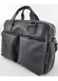 Черная винтажная мужская вместительная сумка VATTO MK84 KR670