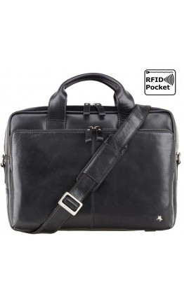 Черная мужская фирменная сумка Visconti ML30 (Black)