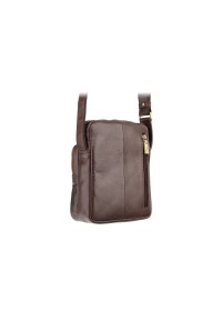 Коричневая кожаная небольшая плечевая сумка Visconti ML40 Riley (Brown)