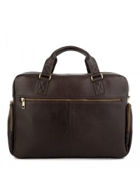 Коричневая деловая кожаная сумка - портфель Newery N0021GC