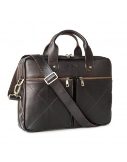 Кожаная мужская коричневая деловая сумка Newery N012GC