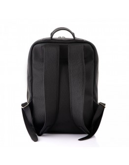 Черный мужской вместительный кожаный рюкзак Newery N1003FA