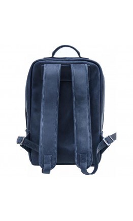 Синий рюкзак из натуральной винтажной кожи Newery N1003KB