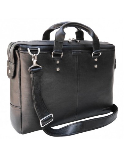 Фотография Удобная черная мужская деловая сумка Newery N1025GA