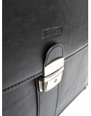 Фотография Черный кожаный мужской портфель на 2 отделения Newery N1587GA