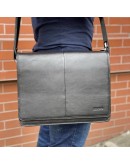 Фотография Черная мужская большая сумка на плечо Newery N1921GA