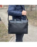 Фотография Черная кожаная мужская сумка для ноута и документов NEWERY N1930GA