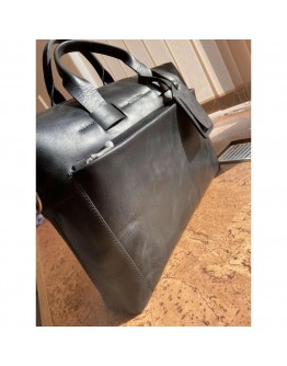 Черная мужская кожаная деловая сумка Newery N1930NA
