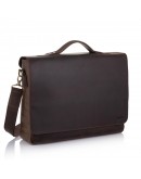 Фотография Большая винтажная коричневая сумка на плечо Newery N1960KC