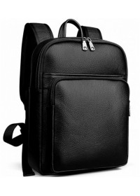 Кожаный мужской черный рюкзак Tiding Bag N2-191116-3A