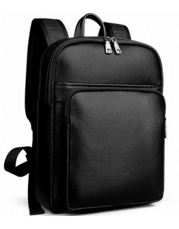 Кожаный мужской черный рюкзак Tiding Bag N2-191116-3A