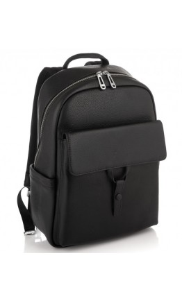 Черный мужской кожаный рюкзак Tiding Bag N2-191117A