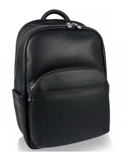 Фотография Черный кожаный мужской рюкзак Tiding Bag N2-201218-3A