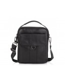 Фотография Необычная черная кожаная сумка - барсетка Tiding Bag N2-8013A
