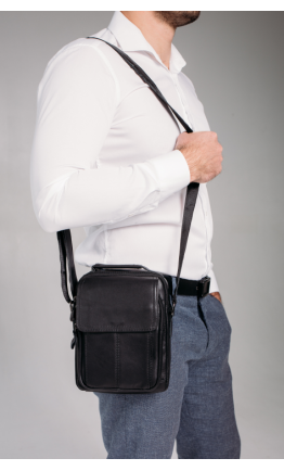 Мужская черная сумка - барсетка N2-8017A