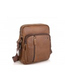 Фотография Кожаная коричневая мужская сумка на плечо Tiding Bag N2-9003B