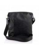 Фотография Кожаная мужская черная сумка на плечо Newery N395GA