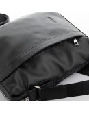 Фотография Кожаная мужская черная сумка на плечо Newery N395GA