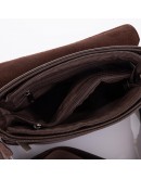 Фотография Коричневая мужская кожаная сумка на плечо - мессенджер Newery N4103FC