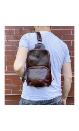 Слинг - сумка на плечо коричневая Newery N41719GX