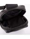 Фотография Мужской черный кожаный удобный слинг Newery N4754GA