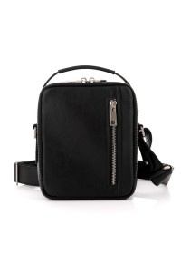 Кожаная мужская черная сумка на плечо, барсетка Newery N5014GA