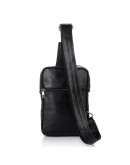 Фотография Мужская сумка на плечо - слинг черная NEWERY N6896GA