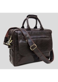 Кожаный коричневый мужской портфель Newery N9523NC