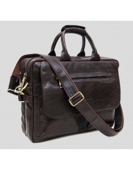 Кожаный коричневый мужской портфель Newery N9523NC